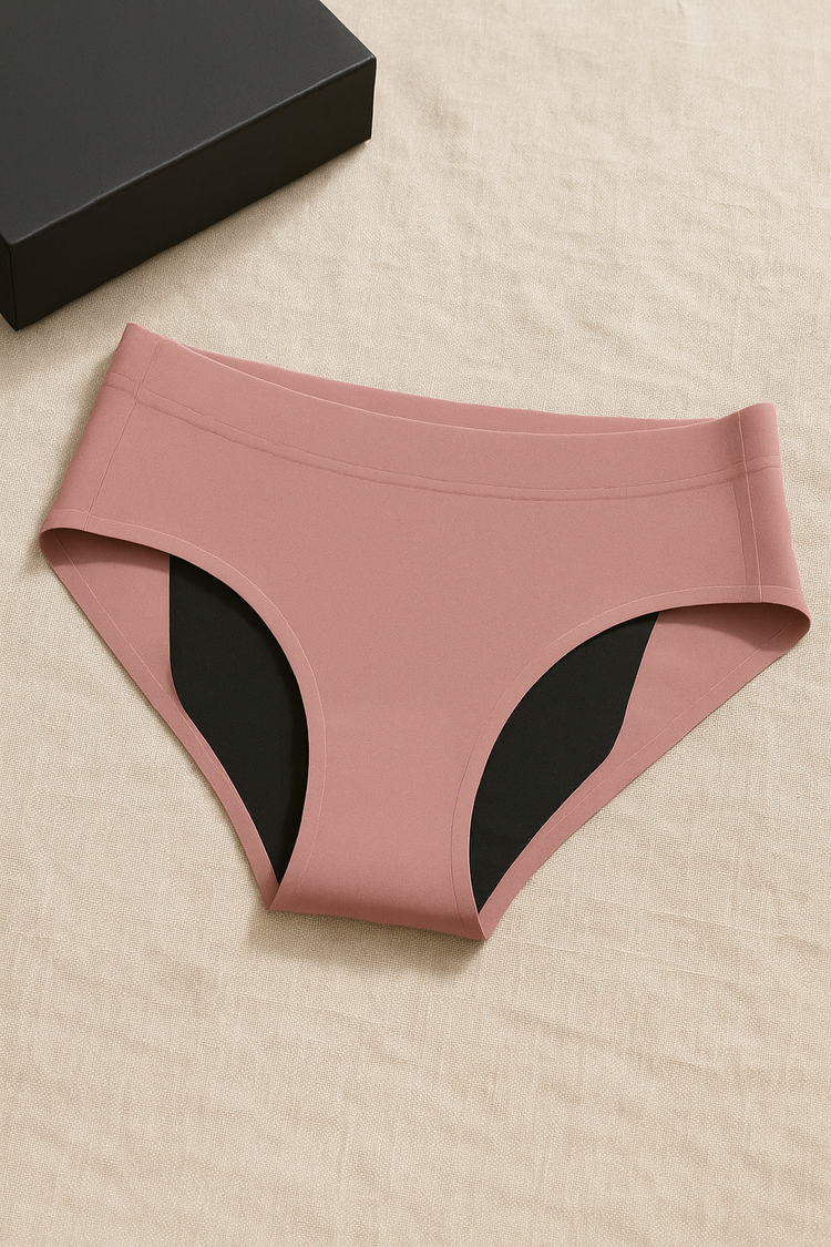 Culotte Menstruelle Velya Serena — Protection Confort Rose Noir & Vert
